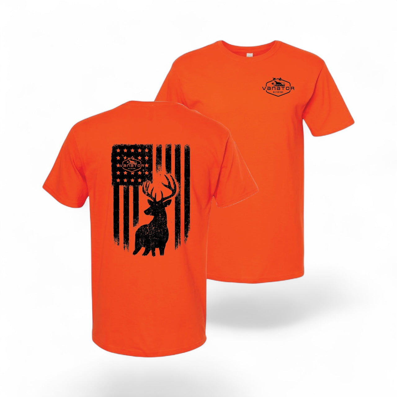 Vanator Blaze Orange Deer Flag Tee