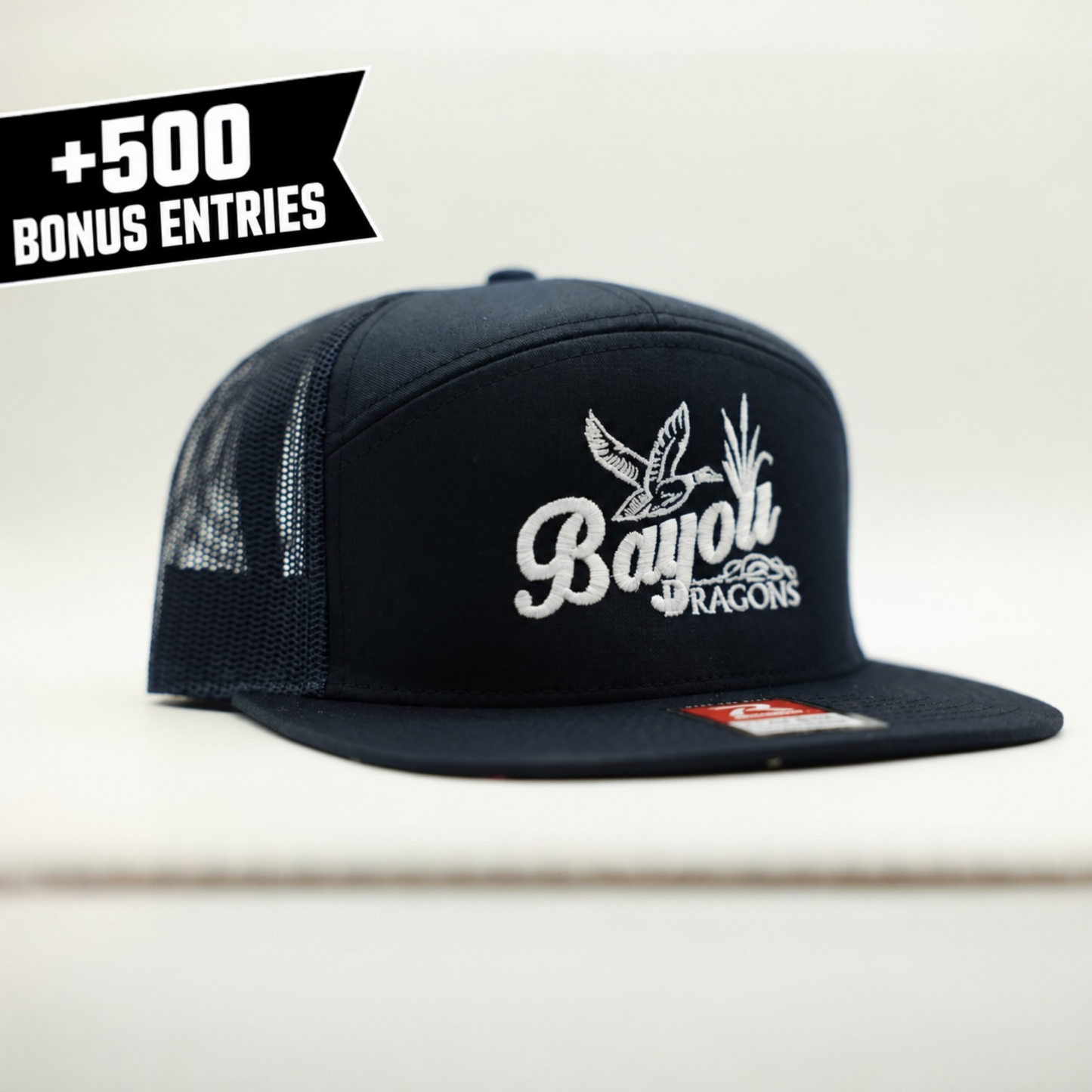 Black 7 Panel Mesh Back