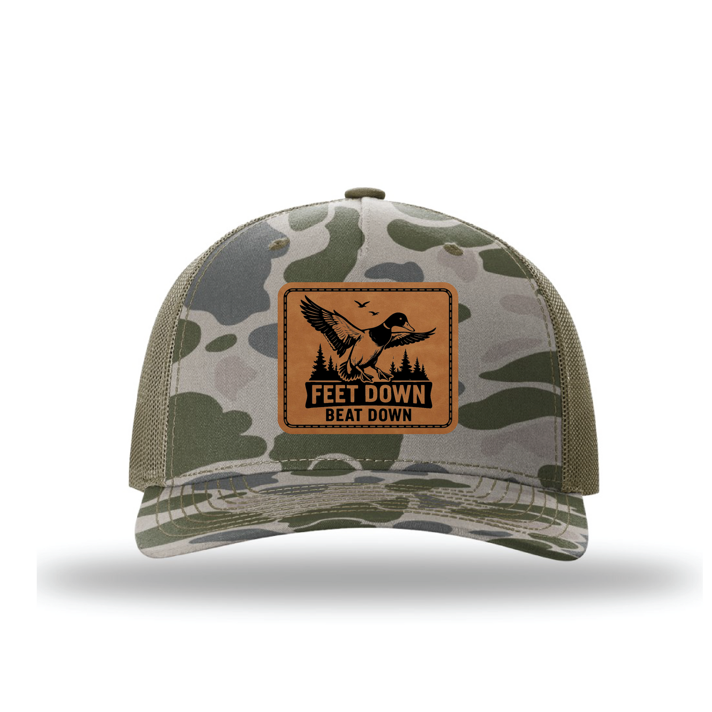Feet Down Beat Down Leather patch hat