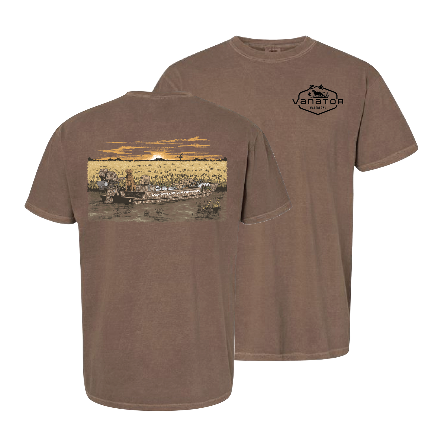 Sunset Retrieval Brown Tee