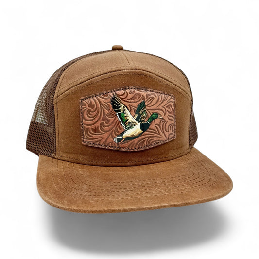 Waxed Canvas Tool Leather Mallard 7 panel