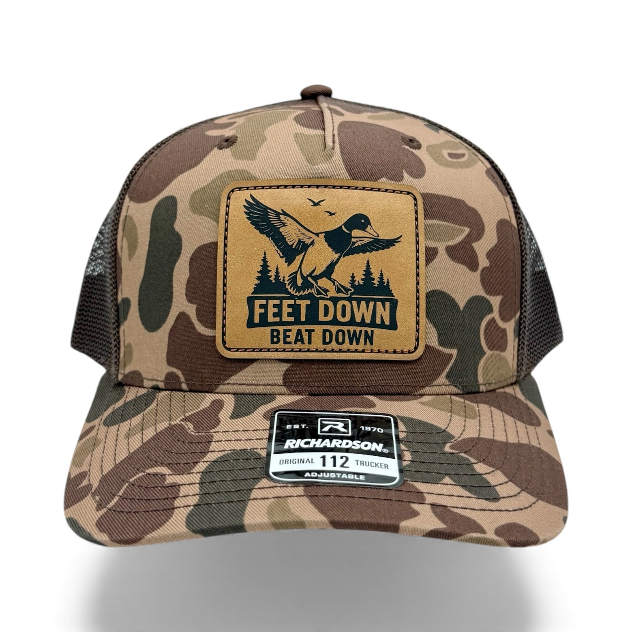 Feet Down Beat Down Leather patch hat