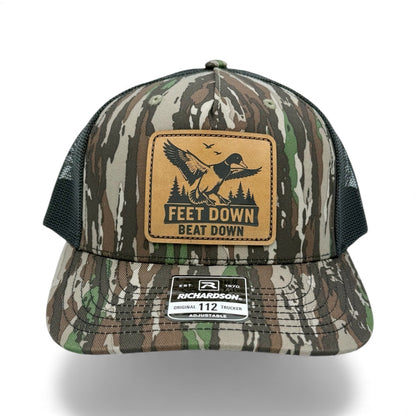 Feet Down Beat Down Leather patch hat