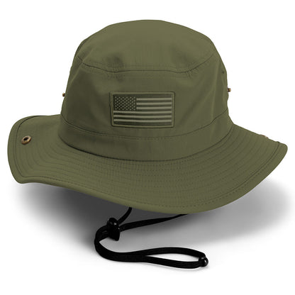 Bayou Full Brim American Flag Boonie Hat (Floats)