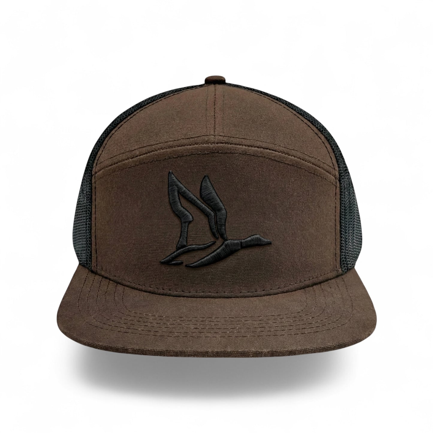 Black Puff mallard Waxed Canvas 7 Panel