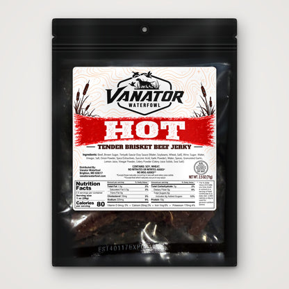 Vanator Hot Tender Brisket Beef Jerky
