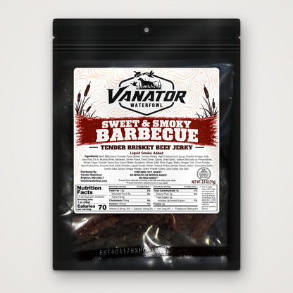 Vanator Sweet & Smoky Barbecue Tender Brisket Beef Jerky