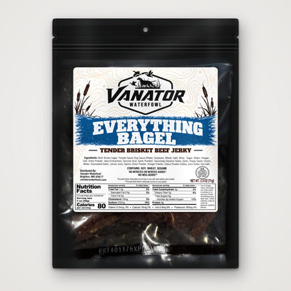 Vanator Everything Bagel Tender Brisket Beef Jerky