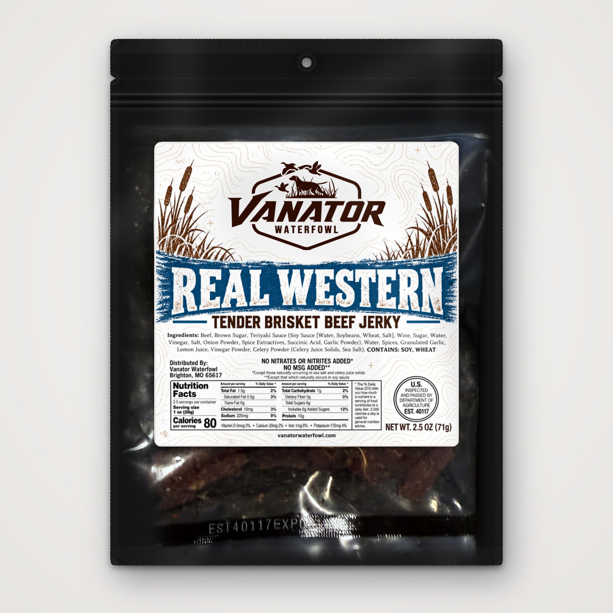 Vanator Real Western Tender Brisket Beef Jerky