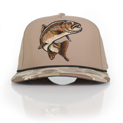 Brown Trout Rope Cap Fly Fishing 5-Panel