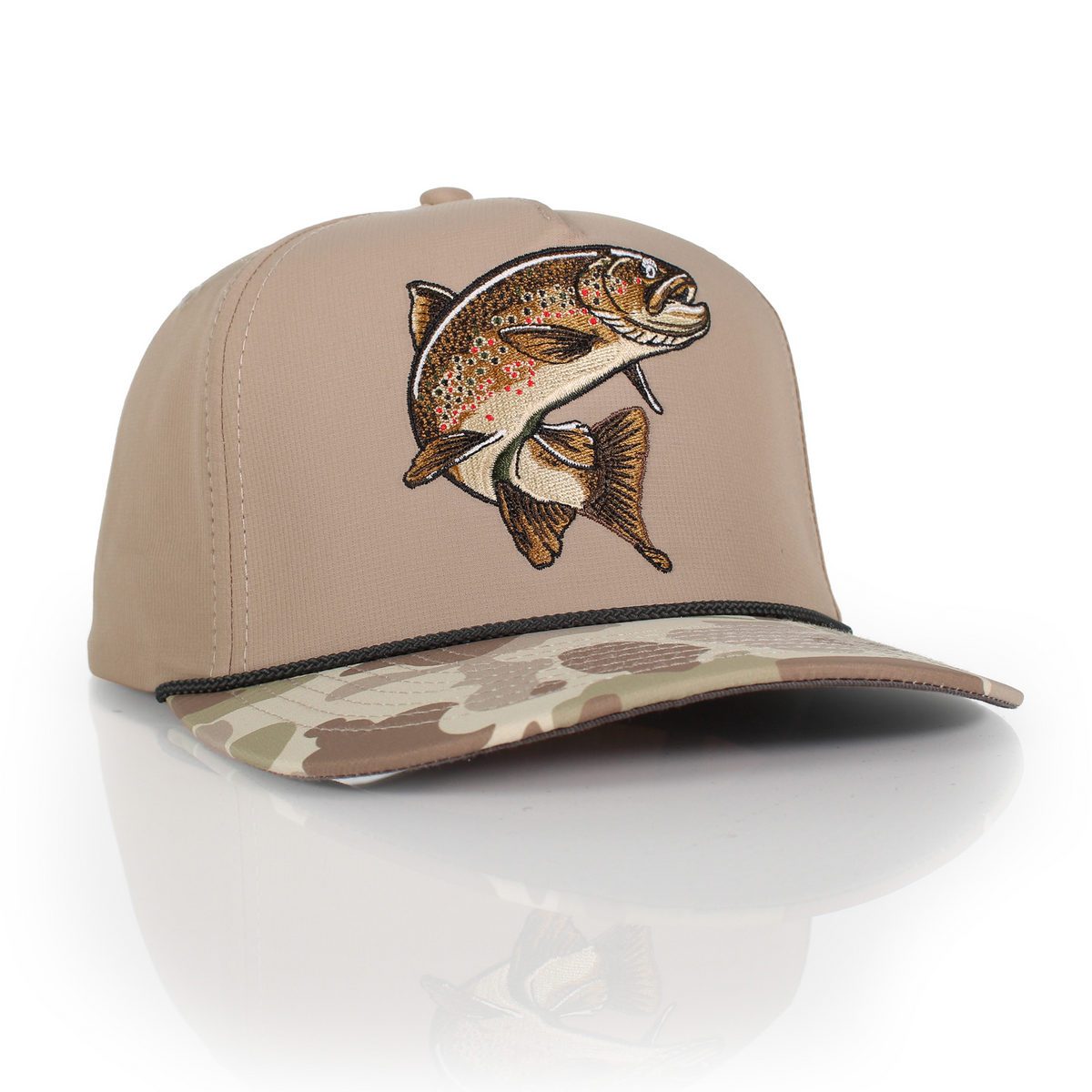 Brown Trout Rope Cap Fly Fishing 5-Panel