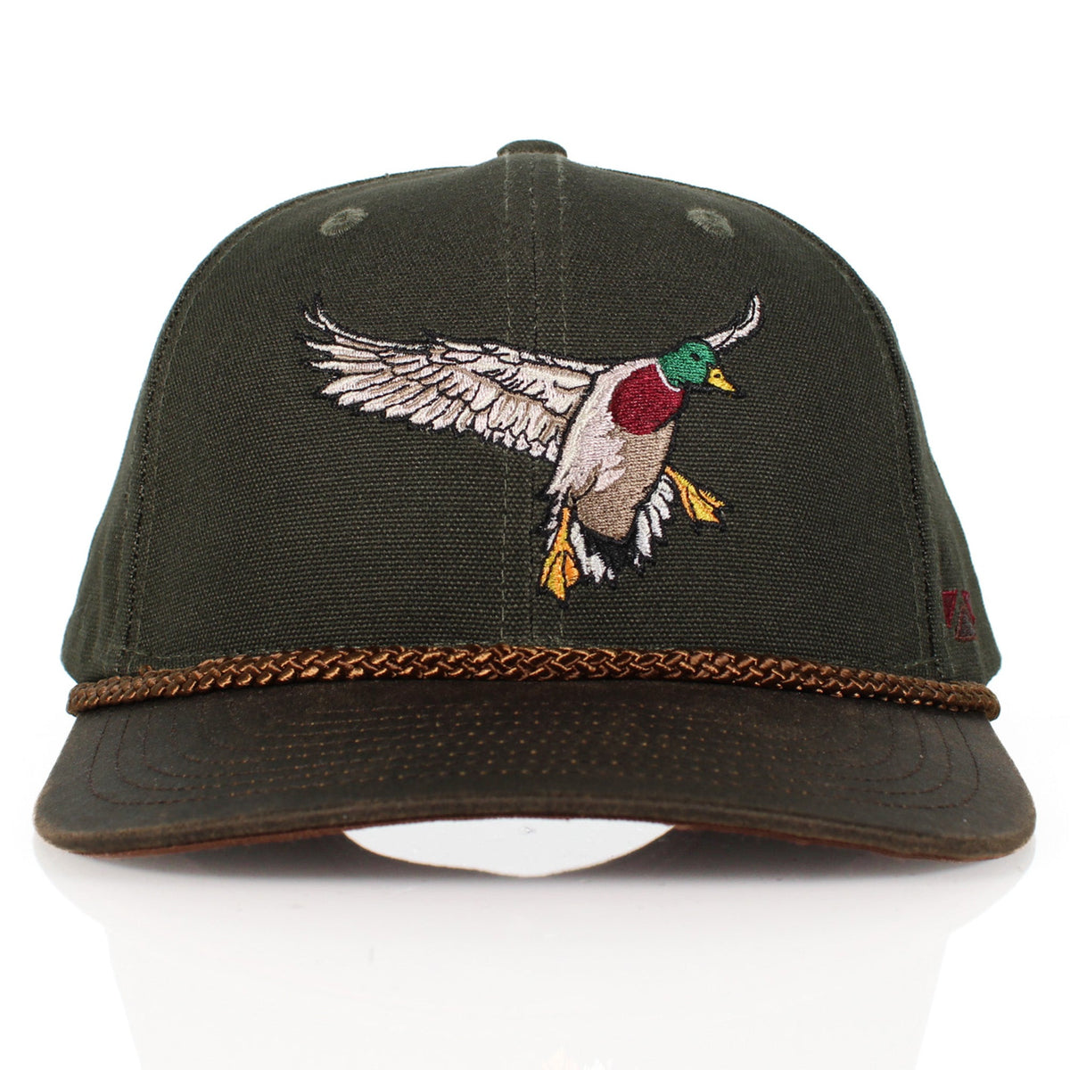 Canvas Mallard Drake Duck Hat with Wax Cloth Visor