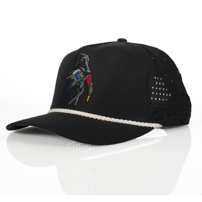 Black Lab Duck Dog 5-Panel Trucker Black