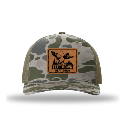 Feet Down Beat Down Leather patch hat