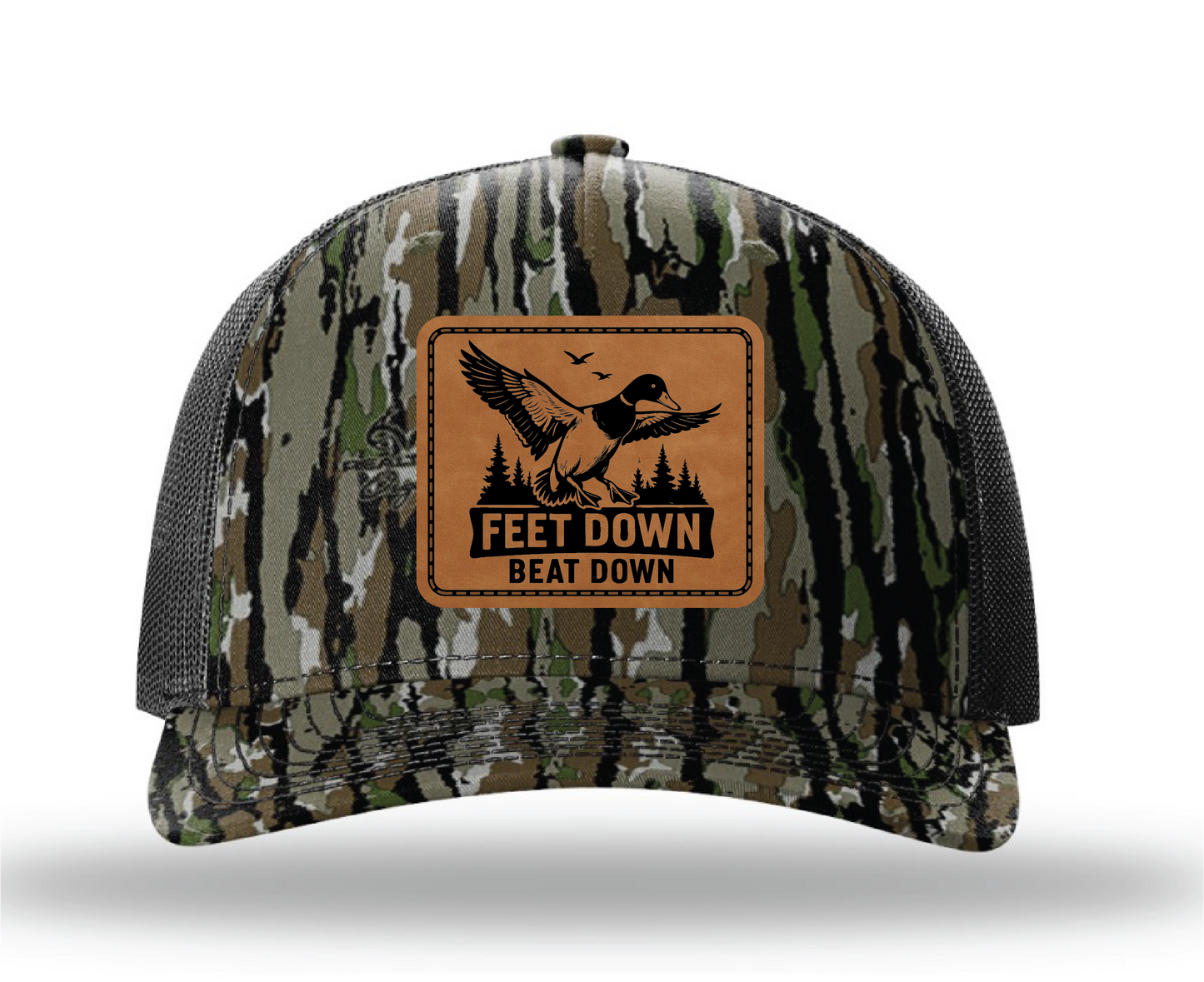 Feet Down Beat Down Leather patch hat