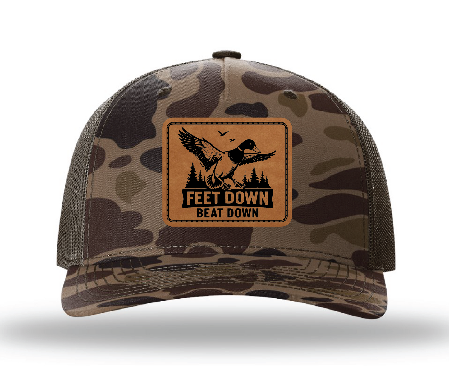 Feet Down Beat Down Leather patch hat